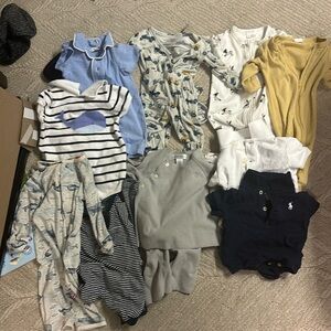 Baby boy bundle 0-3 Ralph Lauren, Janie & Jack, posh peanut, magnetic me 10 pcs